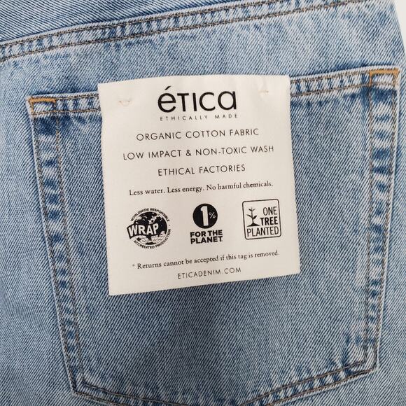 Etica Ingrid Split Skirt Maxi Jean Arcadia Denim Blue Organic Cotton Size 30 NEW - Picture 13 of 14